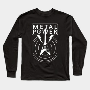 Heavy Metal Power Guitar Long Sleeve T-Shirt